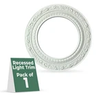 White Recessed Light Trim Medallion 10'' Od 6'' Id Polyurethane New. Price: $30.65.