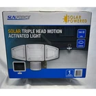 Sunforce Solar Triple Head Motion Act Light 110 1500 Lumens Sealed New 82130. Price: $44.73.