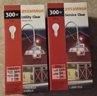Two (2) New Sylvania Utility Clear 300W Indoor Outdoor PS30 Bulb, # 300M/CL/RP. Price: $14.95.