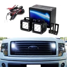40W Cree Led Pod Lights W/ Behind Grille Brackets, Wiring 09-14 Ford F150 New. Price: $51.09.