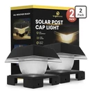 Brighticonic Solar Post Cap Led Light Pack Black 120 Lumen Dual Mode IP65 New Open. Price: $15.99.