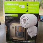 Mr. Beams Motion-sensing Battery Powered Led White Security Light New. Price: $22.95.