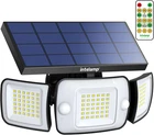 Intelamp 1200LM Dual-sensor Solar Flood Light 3-HEAD Adjustable Security New. Price: $49.23.