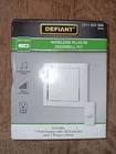 Defiant Wireless Plug-in Doorbell Kit With 1 Push Button, White New. Price: $30.00.