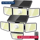 Adewalk 3000LM Solar Outdoor Lights - Upgraded 2PACKS 4 Heads 188 Led Security New. Price: $45.48.