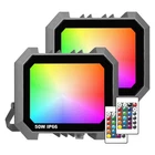 Leddictive 2 Pack Rgb Flood Light 50W 500W Equivalent 5000 Lm Outdoor Landsc New. Price: $83.32.