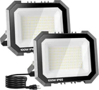 Leddictive 2PACK Flood Lights Outdoor 100W 10000LM Waterproof 6000K For Yard New. Price: $41.99.