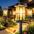 Garpar Solar Pathway Lights Outdoor 4 Pack, Window-style With Metal Pole New. Price: $44.86.