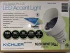 Kichler 19.5W Led White Accent Light 3000K 35 Degree Flood Beam Model 16203WHT30 New. Price: $69.98.