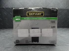 Defiant 270 Degree Motion Sensor Outdoor 3-HEAD Dusk Dawn Led Flood Light Open. Price: $44.99.