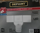 Defiant 3000 Lumens Motion Activated Integrated Led Hardwired Flood Light White New. Price: $38.00.