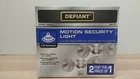 Defiant 110 White Motion Sensing Outdoor Security Light (2-PACK) New. Price: $34.99.