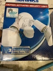 Brinks 180-DEGREE Motion Activated Security Light, White Finish New. Price: $10.99.