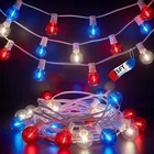 25FT G40 Led Globe Lights Red White Blue Waterproof Patriotic String 27 New. Price: $35.99.