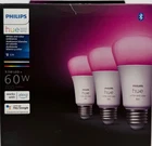 Philips Hue White & Color Ambiance A19 60W Equivalent Led Smart Bulbs - 3 Pack Open. Price: $99.98.