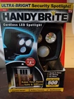Handy Brite Cordless Ultra-bright New Led Motion-activated Security Spotlight. Price: $9.99.