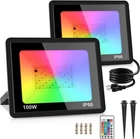 Mosfiata Pack 100W Rgb Led Lights, 12000LM Color Changing Smart New. Price: $56.99.