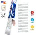12 Pack Low Rf Linkable Led Shop Light 8 Ft 144W For Garage Warehouses Barn Gym New. Price: $248.87.