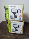 (2) Good Earth 2100-LUMEN Hardwired Led Motion Security Light W/timer #0804008 Open. Price: $29.90.