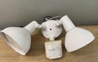 Heath Zenith White Motion Sensor Dual Outdoor Flood Lights 120V Used. Price: $18.90.