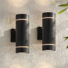 Possini Euro Wynnsboro 12"H Black Up/down Outdoor Wall Light Set Of New. Price: $199.98.