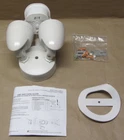 Eti Floodlights Led Motion Sensor Outdoor Twin Head 1200-2400 Lumens White Open. Price: $89.99.