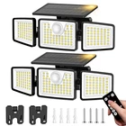 Pack Solar Motion Sensor Lights With Remote - 156LED 2500LM Waterproof New. Price: $44.92.