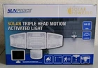 New Sunforce Solar Triple Head Motion Activated Light, 1500 Lumens, 110 Leds. Price: $39.88.