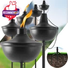 Zszmfh Home Garden Set Of 6, Large Capacity 23.5OZ Outdoor Metal Torch... New. Price: $110.07.