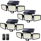 Tuffenough 2500LM 210 Led Solar Outdoor Security Lights W/ Remote 4 Pk Black New. Price: $78.95.