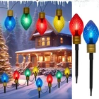 Jumbo C9 Christmas Pathway Lights Outdoor, 7FT Walkway With 4 Led J... New. Price: $31.66.