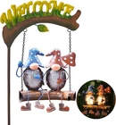 Hongland Gnomes Garden Decor Solar Lights, 48 Inch Welcome Sign Swing Yard New. Price: $54.06.