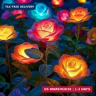 Wdtpro Solar Garden Lights Outdoor, 4 Pack With 20 Rose Flow New. Price: $36.23.