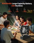 Vevor 10400MAH Solar Fan, Camping With Panel & Led Lantern, 7W 8 Inch New. Price: $43.74.