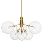 Bellevue SHCH44131 6 Light 27"W Led Chandelier - Brass New. Price: $518.50.