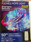 Bell+howell 50 Ft Led Color Changing Rope Light, Solar Usb Powered Remote New. Price: $22.50.