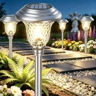 Beau Jardin 4 Pack Solar Pathway Lights, Color Changing, Stainless Steel New. Price: $47.44.