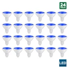 Sunlite MR16 Blue Led Bulb, 12 Volt, 3W, GU5.3 Base, 25W Equivalent (24 Pack) New. Price: $185.05.