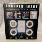 Sharper Image Wireless Remote Led Puck Light Set New Batteries Not Included Read. Price: $19.00.