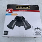 Defiant 2-HEAD Dusk-to-dawn Activated Wired Outdoor Security Flood Light Black Open. Price: $19.99.