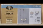 Hampton Bay Laurel Hill 3-LIGHT Brushed Nickel Chandelier New. Price: $49.00.