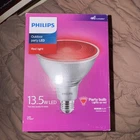Philips 13.5W Red 38 Outdoor Party Led Flood Light Celebration Bulb New. Price: $17.09.