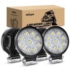 Nilight 15016F-C Led 4PCS 4.5" 27W 3000LM Round Flood Pod Off Road Fog ... New. Price: $49.37.