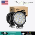 Nilight 15016F-B Led 2PCS 4.5" 27W 3000LM Round Flood Pod Off Road Fog New. Price: $16.99.