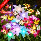 Garpar Solar Flower Lights Outdoor 4 Pack, 16 Lilies And 12 Colorful New. Price: $31.99.