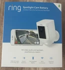 Ring Spotlight Battery White Outdoor Wi-fi Security Camera Motion New. Price: $89.95.