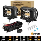 Everbrite 2PCS 4-INCH Led Pods 60W Off Road Light Mode White Amber Strobe New. Price: $37.99.