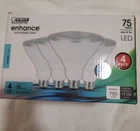 Feit Electric Led PAR38 Bulbs (4 Blubs) 75W Equivalent, Non Dimmable, 5000K New. Price: $11.99.