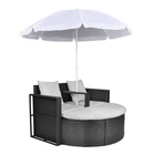 Garden Sofa With Cushion Poly Rattan Outdoor Furniture Modern Design Vidaxl New. Price: $334.99.