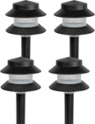 Black Plastic Path Stake Lights - Set Of 4 For Outdoor Illumination New. Price: $108.29.